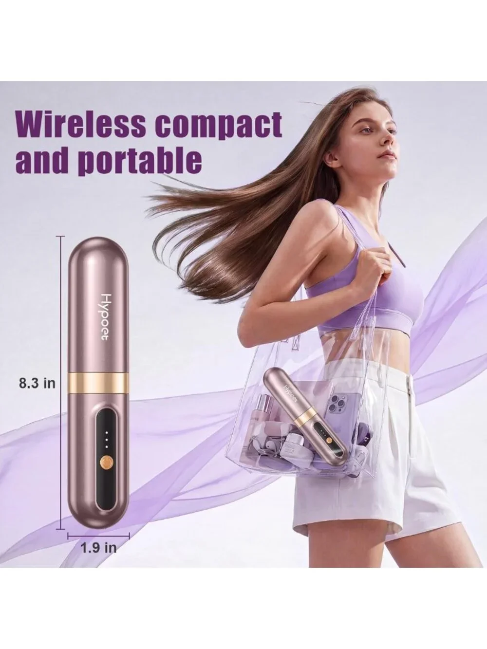 Upgraded Cordless Hair Straightener Brush - Ionic, Anti-Frizz, Fast Heating